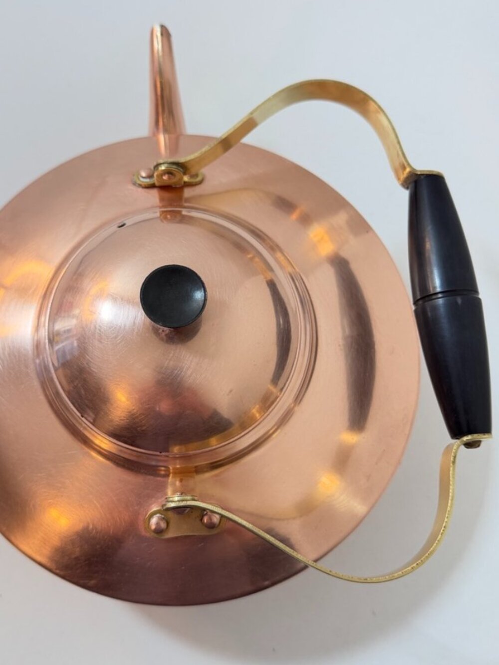 Vintage Douro B&M Copper Kettle w/ Brass & Plastic Handle Small/ 6 cups Portugal - Picture 9 of 16